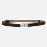 DAXUEN pebbled leather belt with twist-lock buckle