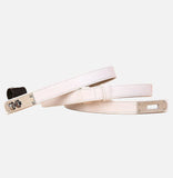 DAXUEN pebbled leather belt with twist-lock buckle