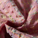 DAXUEN pink and blue plaid bomber jacket