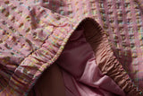 DAXUEN pink and blue plaid bomber jacket