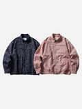 DAXUEN pink and blue plaid bomber jacket