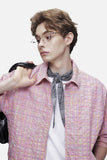 DAXUEN pink and blue plaid bomber jacket