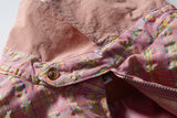 DAXUEN pink and blue plaid bomber jacket