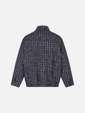 DAXUEN pink and blue plaid bomber jacket