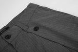 DAXUEN black and dark gray pinstriped wide-leg pants