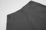 DAXUEN black and dark gray pinstriped wide-leg pants