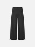 DAXUEN black pinstriped wide-leg trousers