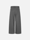 DAXUEN black pinstriped wide-leg trousers
