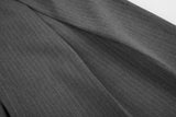 DAXUEN black pinstriped wide-leg trousers
