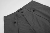 DAXUEN black pinstriped wide-leg trousers