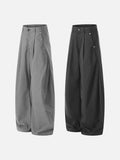 DAXUEN High-waisted wide-leg pinstriped trousers