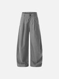 DAXUEN High-waisted wide-leg pinstriped trousers