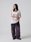 DAXUEN Retro Graphic Mesh Football Shirt