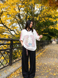 DAXUEN Retro Graphic Mesh Football Shirt