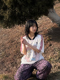 DAXUEN Retro Graphic Mesh Football Shirt