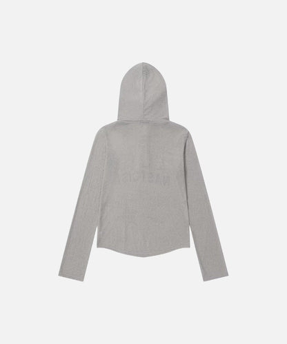 DAXUEN Cropped hooded long-sleeve top with pixelated graphics
