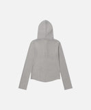DAXUEN Cropped hooded long-sleeve top with pixelated graphics