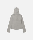 DAXUEN Cropped hooded long-sleeve top with pixelated graphics
