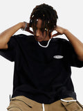 DAXUEN black pixelated portraits back graphic tee