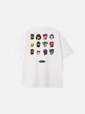 Pixelated Portraits Back Graphic Tee