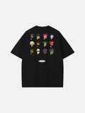 Pixelated Portraits Back Graphic Tee