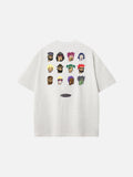 Pixelated Portraits Back Graphic Tee