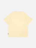 DAXUEN Loose-fitting plaid apple embroidered T-shirt