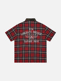 DAXUEN Plaid button-down shirt with embroidery