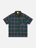 DAXUEN Plaid button-down shirt with embroidery