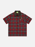 DAXUEN Plaid button-down shirt with embroidery
