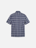 DAXUEN Short-sleeved plaid button-up shirt