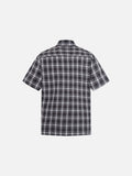 DAXUEN Short-sleeved plaid button-up shirt