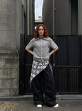 DAXUEN Plaid button-up short sleeve shirt — model photo