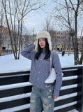 DAXUEN plaid pattern long-sleeve button-up shirt — model photo