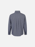 Plaid Blue Pattern Long-Sleeve Button-Up Shirt