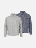 DAXUEN plaid pattern long-sleeve button-up shirt
