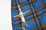 DAXUEN blue brown black plaid wide-leg pants