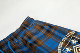 DAXUEN blue brown black plaid wide-leg pants