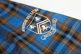 DAXUEN blue brown black plaid wide-leg pants
