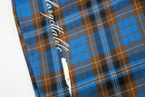 DAXUEN blue brown black plaid wide-leg pants