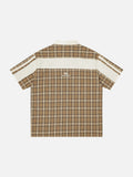 DAXUEN Short sleeve plaid button-up shirt