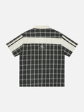 DAXUEN Short sleeve plaid button-up shirt