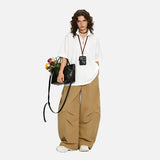 Baggy Khaki Wide-Leg Pants for Men