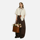 Baggy Khaki Wide-Leg Pants for Men