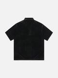 Velvet Vibe Loose Polo Shirt