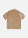 Velvet Vibe Loose Polo Shirt