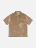 Velvet Vibe Loose Polo Shirt