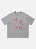 DAXUEN Graphic T-shirt featuring dogs and a cat