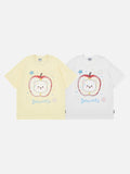 DAXUEN Playful apple graphic T-shirt with bear design