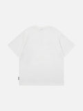 DAXUEN Playful apple graphic T-shirt with bear design